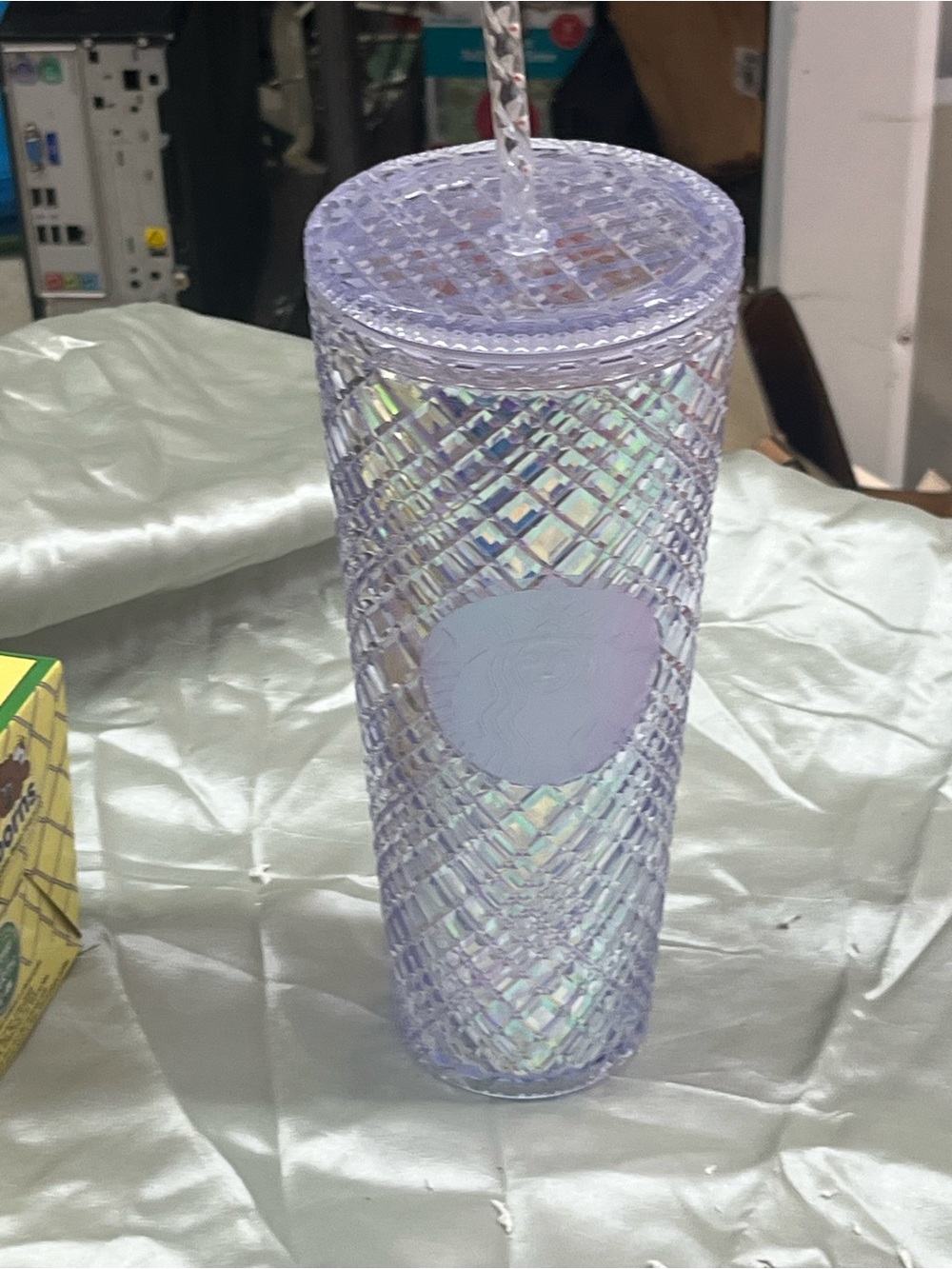 the Starbucks Holiday 2022 Iridescent Unicorn Jeweled Tumbler 24 oz
